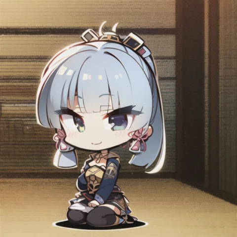 Masterpiece, Best Quality, Kamisato Ayaka, Lorakamisatoayaka... — Stable Diffusion AI Prompt: masterpiece, best quality, kamisato ayaka, , 1girl, chibi,, smile,