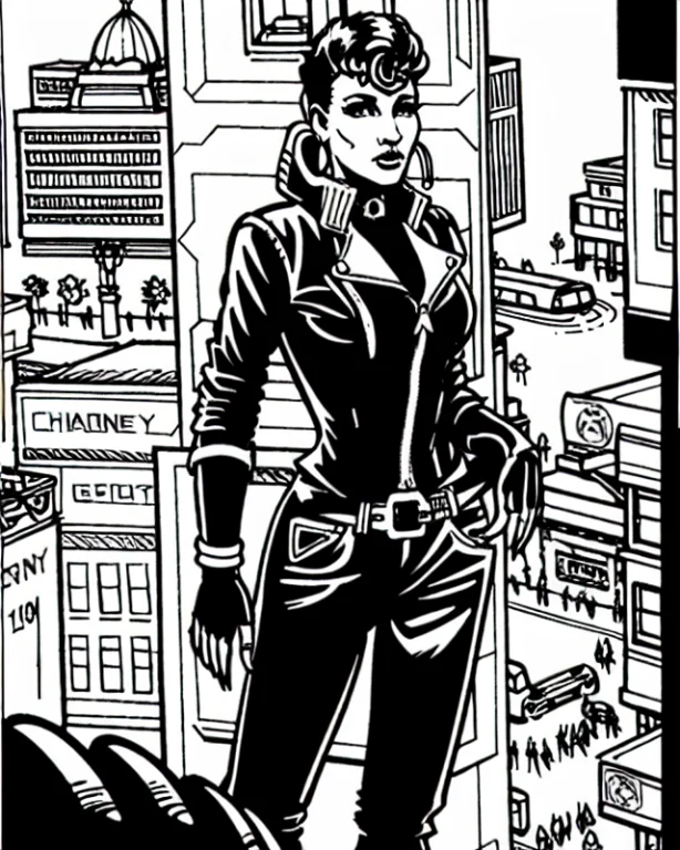 Alloldrpgarts1 Monochrome, Greyscale, 1girl, Punk, Solo, All...