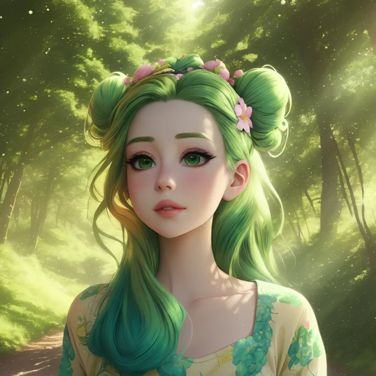 Whimsical, 8k, Photo Shot From Front, Highly-detailed, Girl...