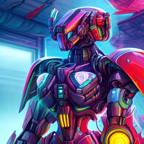 A Closeup Shot Of A Mecha In Garage, Cyberpunk — Stable Diffusion AI Prompt: a closeup shot of a mecha in garage, cyberpunk