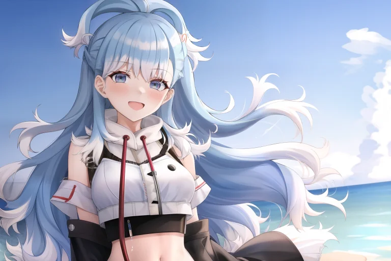 Embkobo-kanaeru-7500, Masterpiece, Best Quality, 1girl, Beac...
