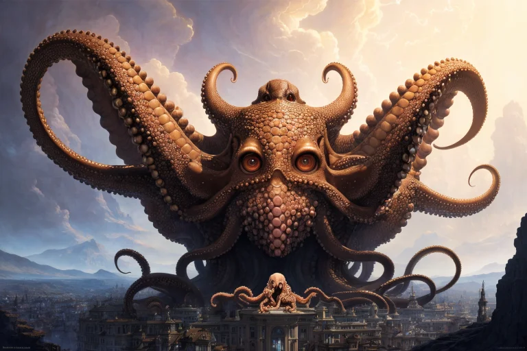 Eldmeisterog Octopus Had A Very Big Head, Big Eyes,full Body...