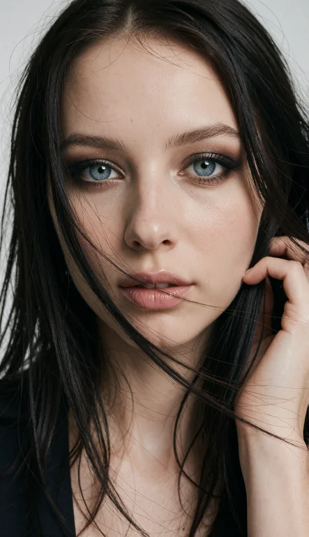 Check Out This Stunning Close-up Of A Woman With Striking Bl...