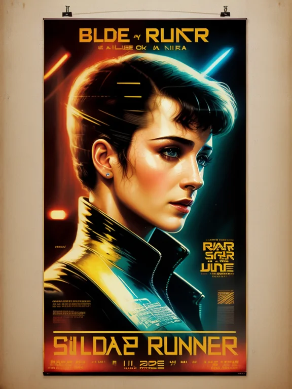 Blade Runner, Sean Young As Rachael, Vhs Effect, Poster1.6,p...
