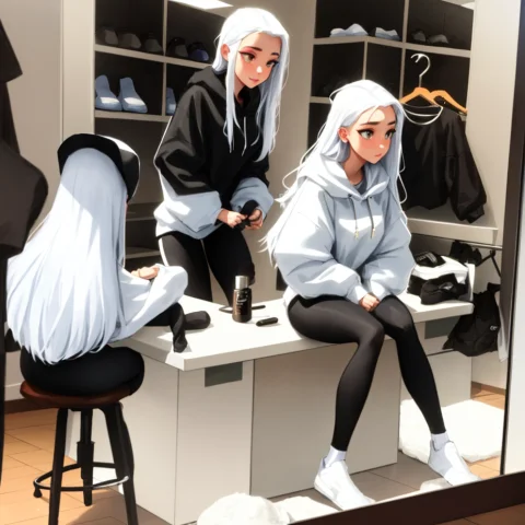 Sam Yang, 1girl, Full Body, Wearing A Baseball Cap, White Ho... — Stable Diffusion AI Prompt: sam yang, 1girl, full body, wearing a baseball cap, white hoodie, black leggings...