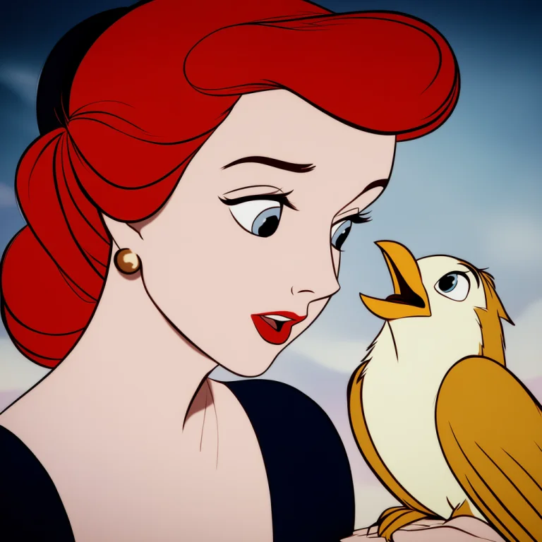 Disney Mid-century Animation, The Image Shows An Animated Wo...