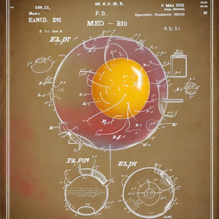 A Patent Diagram Of A Fried Egg. Ingredients, Instructions,...