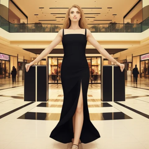 Woman In A Mall — Stable Diffusion AI Prompt: woman in a mall