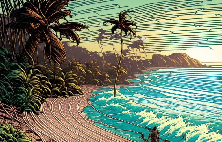 By Dan Mumford1.4 Extremely Epic Illustration, Beach, Palms,...
