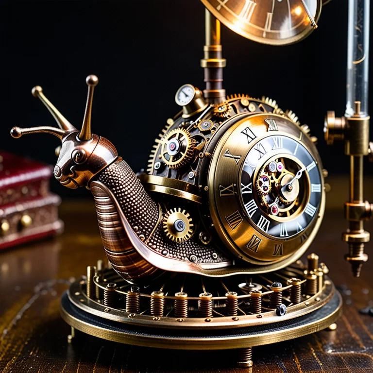 A Detailed Macro Photograph Of A Mechanical Steam-powered Cl...