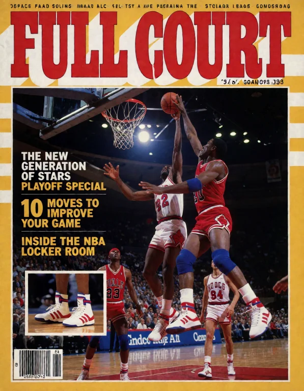 A Scan Of Full Court Magazine 80s Cover, Bold Condensed Red...