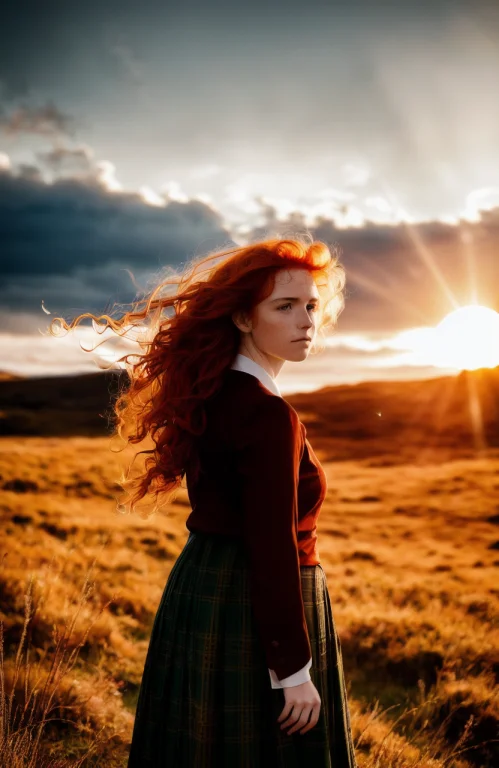 Award Winning Photo Of A Beautiful Woman, Style-kilt, Iphone...