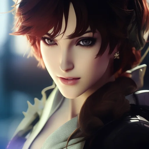 Portrait, Centered, Sexy Cute Brunette Woman, Shigenori Styl...