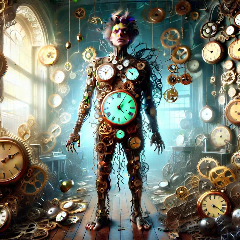 A Disheveled Victorian Time Traveler Waking Up Inside A Giga...