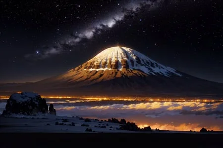 Loracheesedaddys351 Mount Kilimanjaro, Midnight, Dark, Stars...