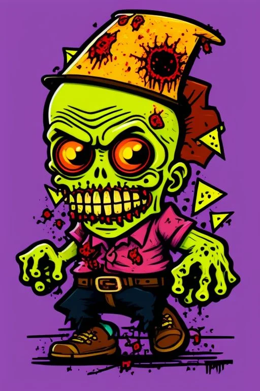 Zombie Party, As A T-shirt Logo In The Style Of Magifactory...
