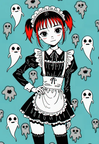 1girl, Skinny, Short Twintails, Two-tone Hair, Red Hair, Red... — Stable Diffusion AI Prompt: 1girl, skinny, short twintails, two-tone hair, red hair, red hair, light smile,...
