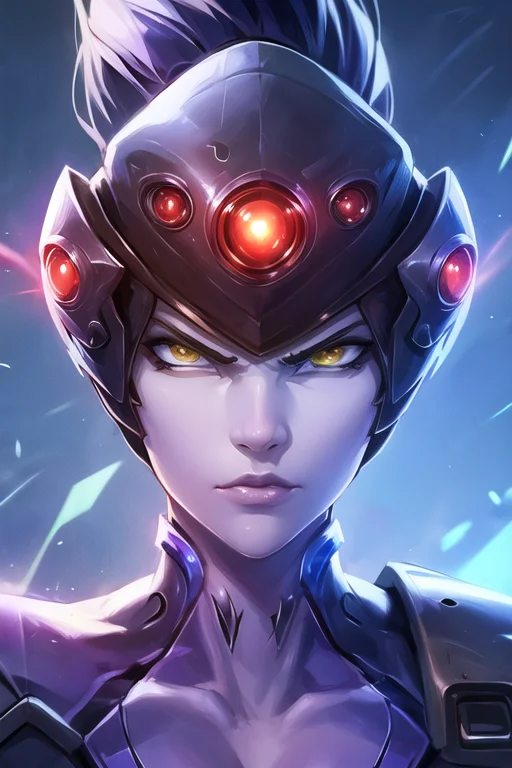 Portrait, Widowmaker, Death Glare, Visor, Night Sky, Lorawid...
