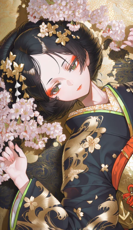 Mdnukiyoestyle, An Ornate, Stylized Digital Illustration Ble...