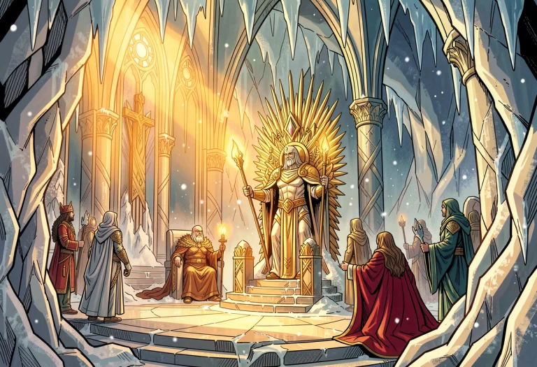 A Frozen Throne Room Deep Beneath A Glacier, Graphic Novel A...