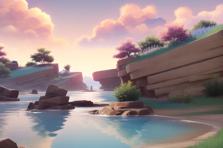 Lorastyle Newgenshinlandscapes E61 Inazuma, Masterpiece, Lan...