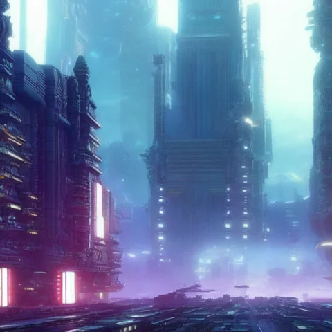 Photo, Cyberpunk City, Massive Scale, Space Battleship, War... — Stable Diffusion AI Prompt: photo, cyberpunk city, massive scale, space battleship, war in heaven 