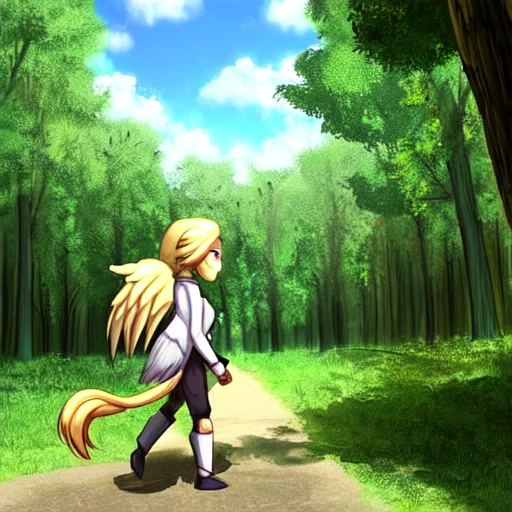 A Learnedembeds-step-1500, Pony Tail Blonde Girl, Forest, Al...