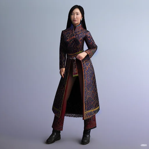 Sexy Mongolian Lady, Microworld Render Style