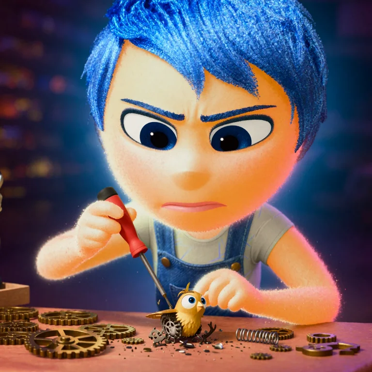 Joy From Inside Out, A Yellow 3d Animated Female Character W...