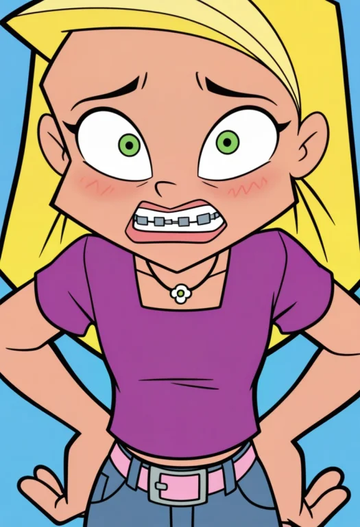 --- Sharonspitz, Green Eyes, Blonde Hair, Long Hair, Teeth,...