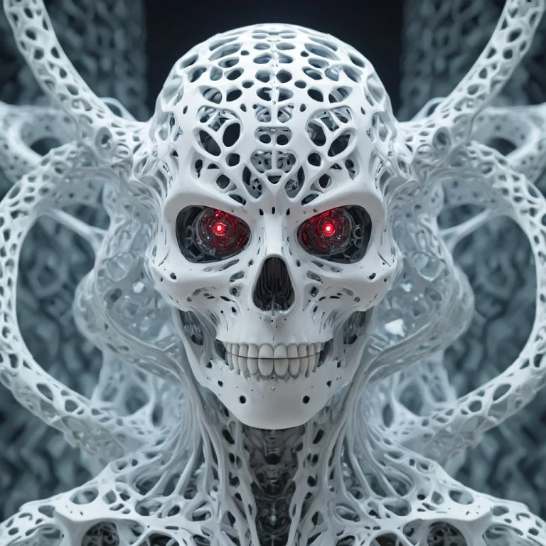 Cgi Movie Scene, Sinister Gyroid Robot Face, Dreamlike, Alie...