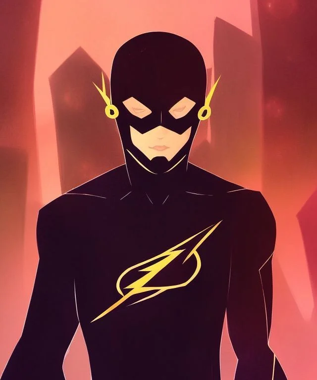 Darkflatartai1.1 The Flash Superhero With Bright Eyes Standi...