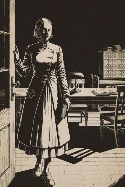 Da0klfe, Black And White Woodcut-style Illustration, An Andr...
