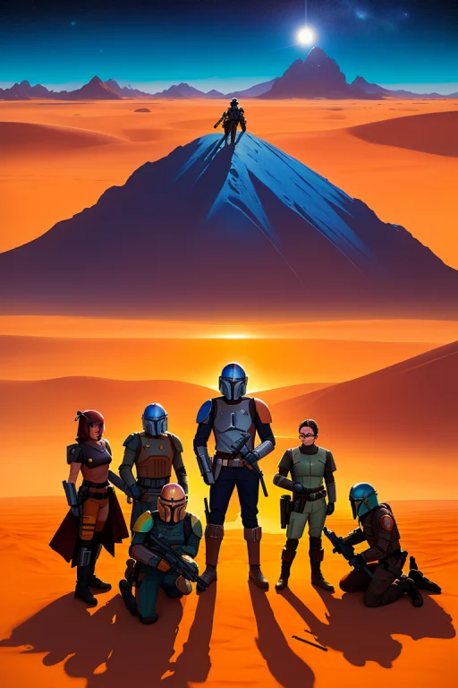 A Developers Conf Poster, A Mandalorian Squad Centered, Spac...