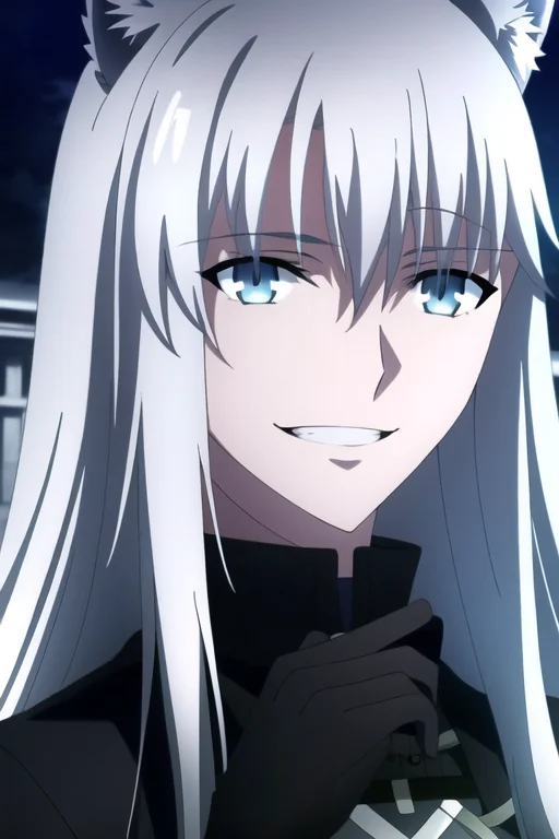 1girl, Animal Ears, Bangs, Black Gloves, Black Jacket, Full...