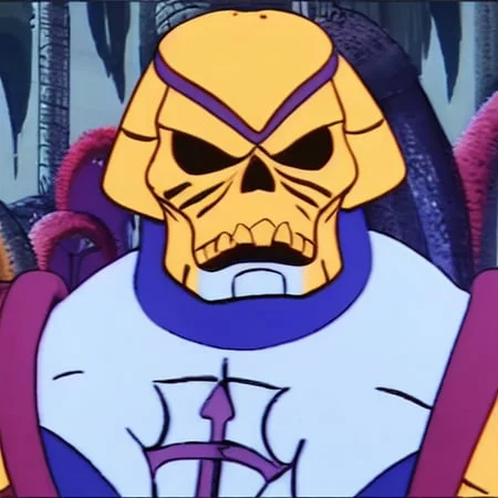 Portrait Of Skeletor, Purple Chain Mail, Filmation Motu Styl...