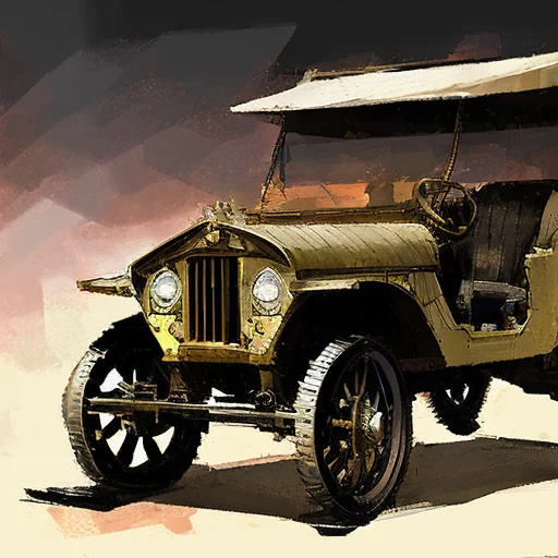 A Photo Of A 1920s Jeep By Craig Mullins 512paintstyle3-ligh...
