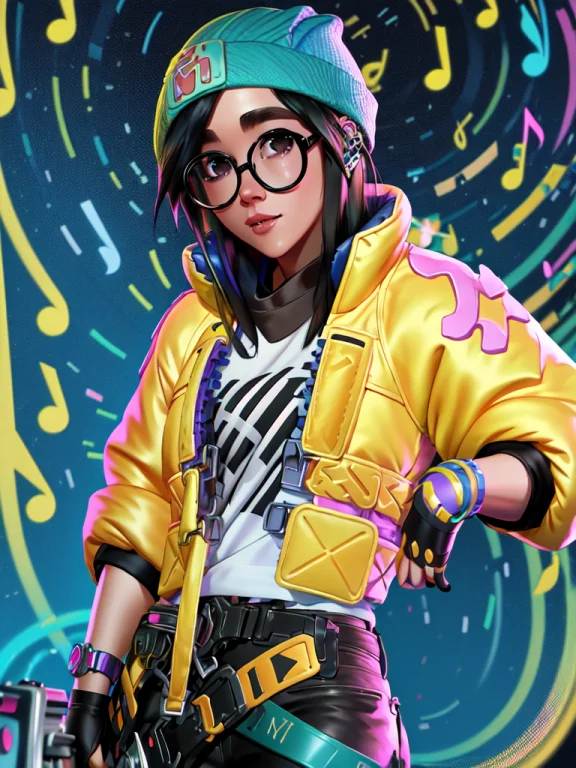 A Realistic Portrait Of A Kljy Playing A Guitar, Yellow Jack...