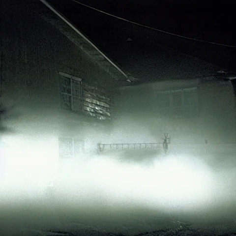 35mmneon, Photo Of Black Fog At A House 1980 50mm 1.4f Soft... — Stable Diffusion AI Prompt: 35mmNeon, photo of black fog at a house 1980 50mm 1.4f soft focus, ISO 100 , 8sc...