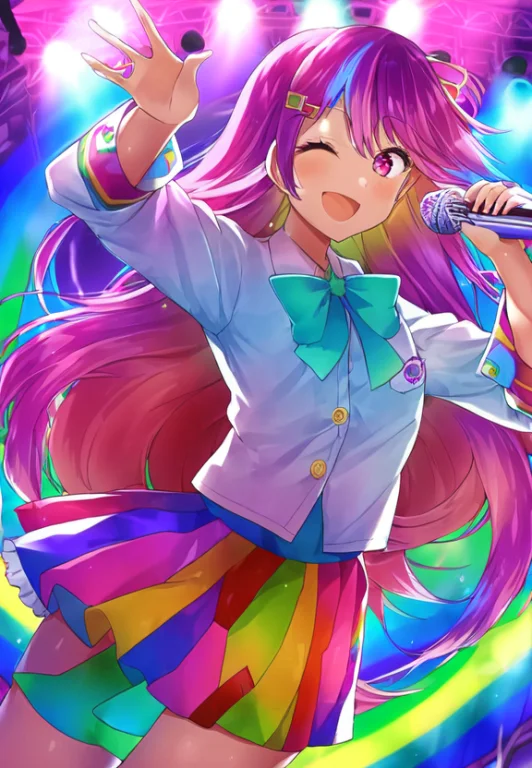 1girl, Rainbow,hype, Action, By B-ginga, Rainbow, Rainbow 1....