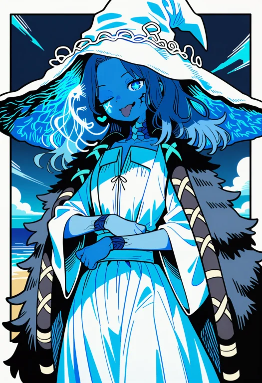 Masterpiece, Ranni The Witch, With Deep Blue Skin And A Flow...