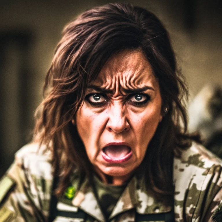 Portrait512 A Angry512 Woman Soldier