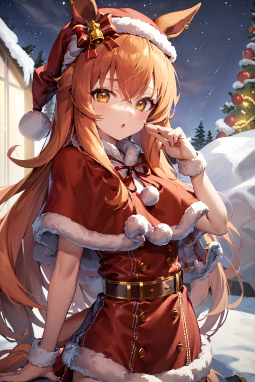 Masterpiece, Best Quality, Mayano Topgun Umamusume, Christma...