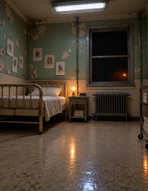 4sylum W4rd, Photorealistic, Empty 1960s-1970s Psychiatric P...