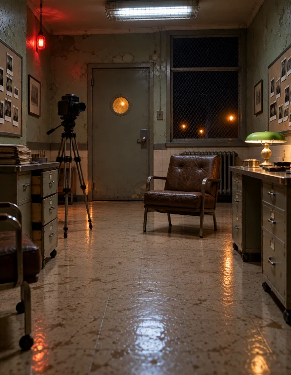 4sylum W4rd, Photorealistic, The Same Empty Windowless 1960s...
