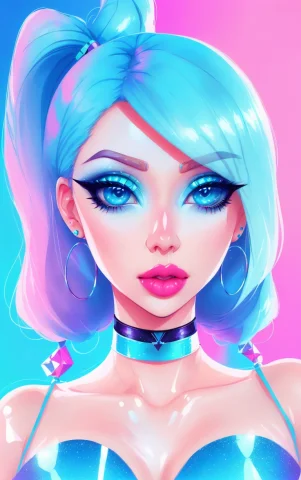 1girl, Solo, Slutty Bratty Bimbo1.1, Fashion, Shiny Transpar... — Stable Diffusion AI Prompt: 1girl, solo, (slutty bratty bimbo:1.1), fashion, shiny transparent jacket, latex...