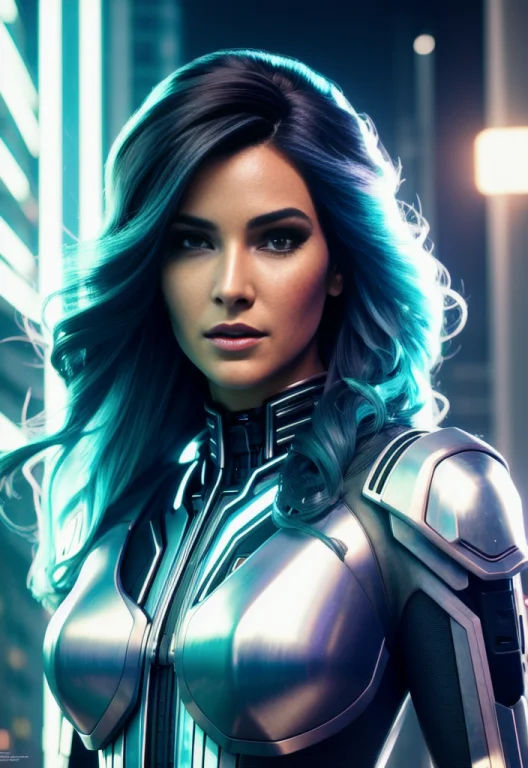 Beautiful, Woman, Cybernetic, Cyberpunk, Detailed Gorgeous F...