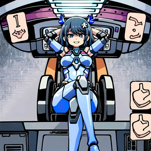 Masterpiece, Best Quality 1girl Mature Robotjoints Mechanica... — Stable Diffusion AI Prompt: masterpiece, best quality 1girl mature robot_joints mechanical parts, (evangelio...