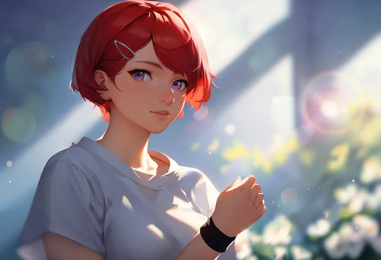Score9, Score8up, Score7up, 1girl, Solo, Short Hair, Red Hai...