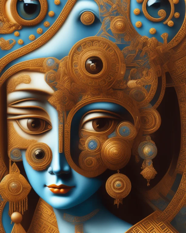 A Digital Painting By Hannah Hoch Of A Mona Lisa In An Ornat...